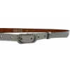 Penny Belts - Jaroměř Dámský kožený opasek stříbrný metal- Penny Belts 90 cm Velikost: 85