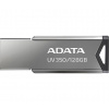 A-Data ADATA Flash Disk 128GB UV350, USB 3.2 Dash Drive, tmavě stříbrná textura kov (AUV350-128G-RBK)