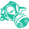 SAMOLEPKA Plynová maska pravá (25 - tyrkysová) NA AUTO, NÁLEPKA, FÓLIE, POLEP, TUNING, VÝROBA, TISK, ALZA