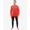 GINA pánské pyžamo dlouhé pánské, šité, s potiskem Pyžama 2022 79127P - červená černá XXL, vel. XXL, červená černá