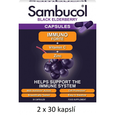 Sambucol Immuno Forte 30 kapslí (imunita, dýchací systém)