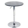 Tempo Kondela Barový stůl s nastavitelnou výškou, černá, průměr 60 cm, BRANY 2 NEW