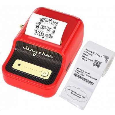 Niimbot Tiskárna štítků B21S Smart, červená + role štítků 210ks 1AC13082002