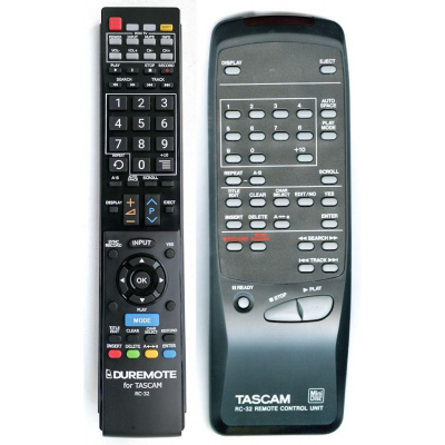 GENERAL TASCAM RC-32 plus ovládání TV (mini TV) - dálkový ovladač duplikát kompatibilní