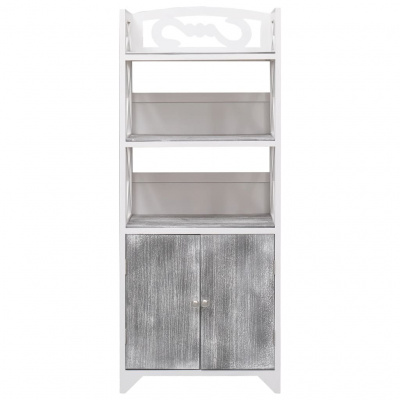 Furniture Limited Nábytek Limited Koupelnová skříňka bílá a šedá 46x24x116 cm dřevo paulovnie