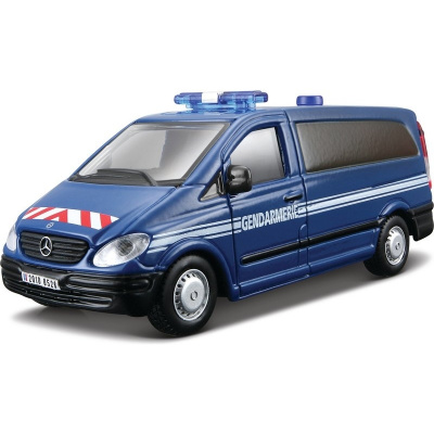 Bburago (BB18-32009) Bburago Mercedes-Benz Vito 1:50 modrá - policie