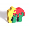 Dřevěné puzzle - SLON - Vkládačka, skládačka z masivu - didaktické a motorické hračky - FAUNA
