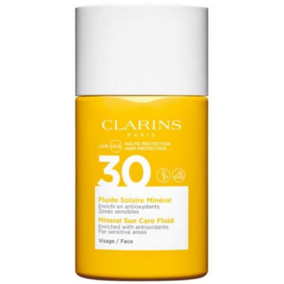 Clarins opalovací fluid na obličej SPF30 (Mineral Sun Care Fluid) 30 ml