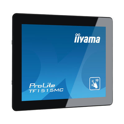 15" iiyama TF1515MC-B2: TN, XGA, capacitive, 10P, 350cd/m2, VGA, DP, H