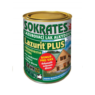 Lazurovací lak SOKRATES LAZURIT PLUS - 0,7 kg - tmavý ořech