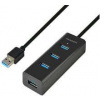 AXAGON 4x USB3.0 CHARGING hub 1.2m cable, nap. HUE-S2BL