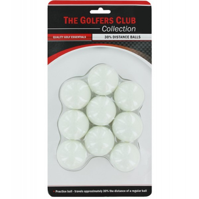 The Golfers Club 30% Distance Balls tréninkové míčky, bílé, 9 ks