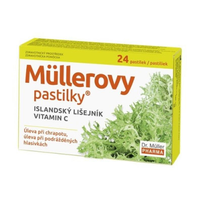 Müllerovy pastilky s islandským lišejníkem a vitaminem C 24 ks