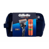 Gillette Pro Glide holící strojek + náhradní hlavice 2 ks + Fusion 5 Ultra Sensitive gel na holení 200 ml + etue dárková sada