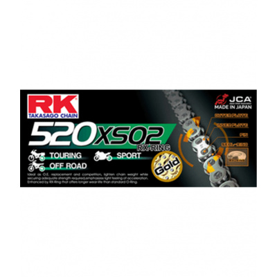 Moto řetěz RK XSO2 Honda XL 125 V Varadero 2001 - 2013 RX-Kroužek zlatý 110 čl.