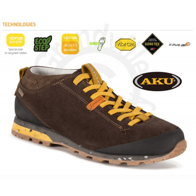 AKU Bellamont Suede GTX Dark brown / Yellow Outdoorová obuv 42 1/2