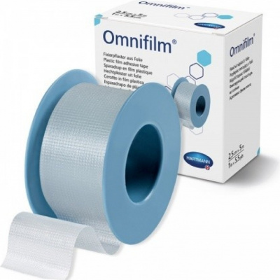 Náplast Omnifilm porézní fólie 2.5cmx5m 1ks