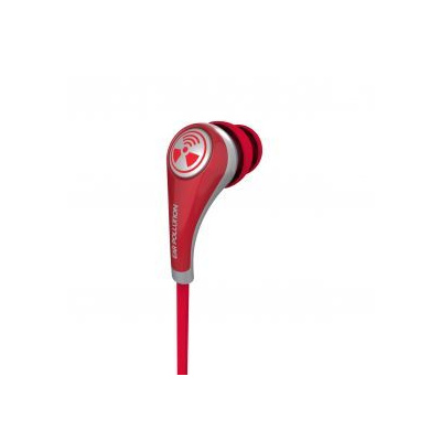 Sluchátka ifrogz® EarPollution Plugz Mobile s mikrofonem - červená IFAUSLEPPMMICRD