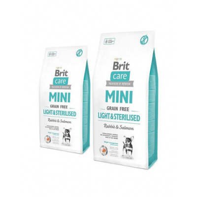 BRIT Care Grain Free Mini light & sterilised rabbit & salmon 2 x 7 kg