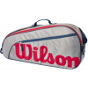 Wilson Junior 3 PK Racket Bag - EQT/red