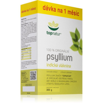 Topnatur Psyllium Indická Vláknina rozpustná vláknina pro dobré trávení 300 g