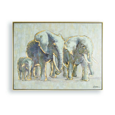 Graham & Brown Elephant Family obraz šedá/béžová