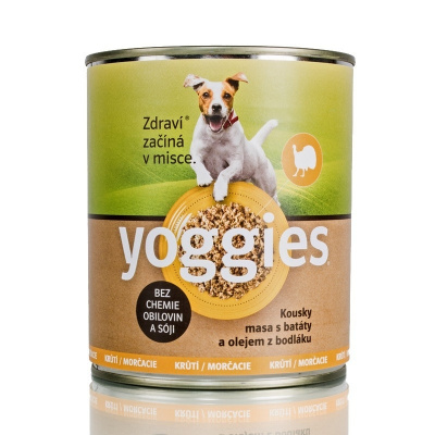 Yoggies krůtí konzerva pro psy s batáty a bodlákovým olejem 800g