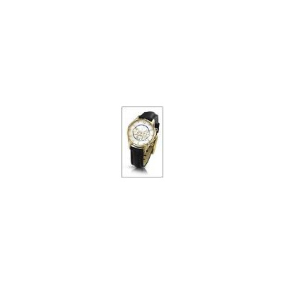 Oslnivé hodinky Geneva Pearl Swarovski zlaté - black