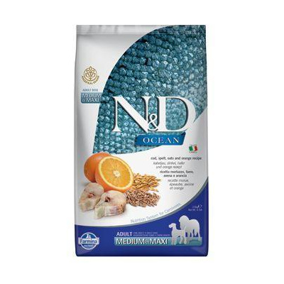 N&D Low Grain Ocean DOG Adult Medium & Maxi Codfish & Orange 2,5 kg