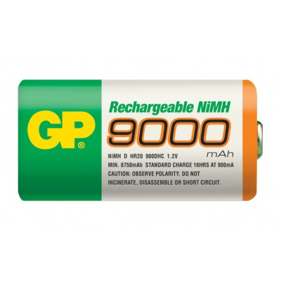Nabíjecí baterie GP NiMH 9000 HR20 (D), poslední 1 kus