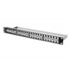 Digitus Modular Patch Panel, stíněný 48 portů, štítkové pole, 1U, montáž do stojanu, barva černá RAL 9005 DN-91424