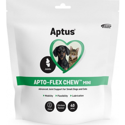 ORION Pharma Animal Health Aptus Apto-Flex chew Mini 40tbl NEW