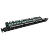 Solarix SX24L-5E-UTP-BK-N Patch panel, 19", 24x RJ-45 Cat5e, UTP, s vyvazovací lištou, černý, 1U 24000030