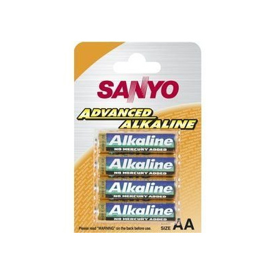 SANYO Electric Co., Ltd. Baterie 4ks AA blistr Alkaline 1.5V (Sanyo, Maxell a podobné)
