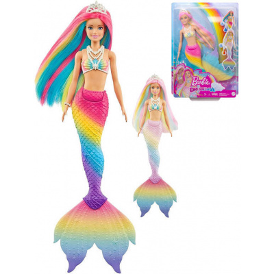 MATTEL BRB Dreamtopia Panenka Barbie mořská panna duhová mění barvu 25gtf89