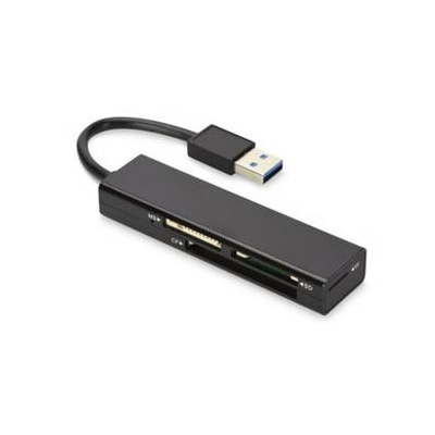 Ednet USB čtečka karet 3,0, 4-port Podporuje MS, SD, T-Flash, CF formáty černá