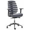 MERCURY kancelářská židle FISH BONES černý plast, 26-60-5 tmavě šedá, 3D područky