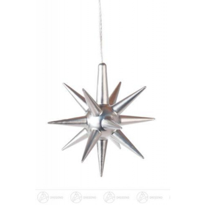 Dregeno Závěsná dekorace na stromek hvězda stříbrná (4) šířka x výška x hloubka 5 cmx5 cmx5 cm NOVINKA