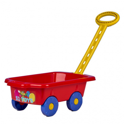 BAYO Dětský vozík na zahradu Vlečka červený plast 45x28x16 cm