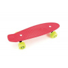 Teddies Skateboard - pennyboard 43cm, nosnost 60kg plastové osy, červený, zelená kola