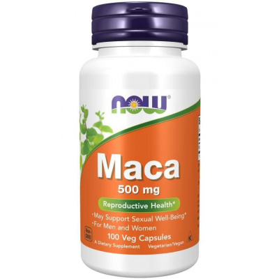 NOW Foods Maca (řeřicha peruánská), 500 mg, 100 rostlinných kapslí