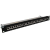 XtendLan XL-PP19-24C6AS-XL-BLACK Patch panel, 19'', 24 portů, stíněný, Cat6a, černý XL-PP19-24C6AS-XL-BLACK