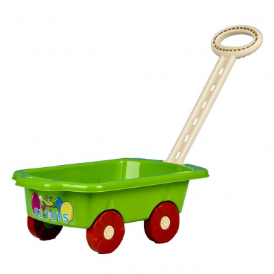BAYO Dětský vozík na zahradu Vlečka zelený plast 45x28x16 cm