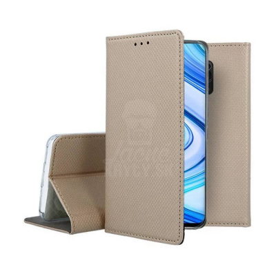Levné Kryty Knížkové pouzdro Smart Case Book zlaté – Xiaomi Redmi Note 9S / Note 9 Pro