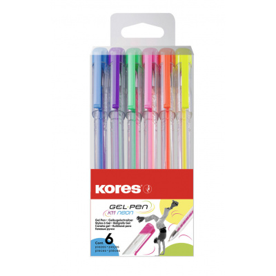 Kuličkové pero Kores K11-Pen NEON - sada 6 ks, 235107