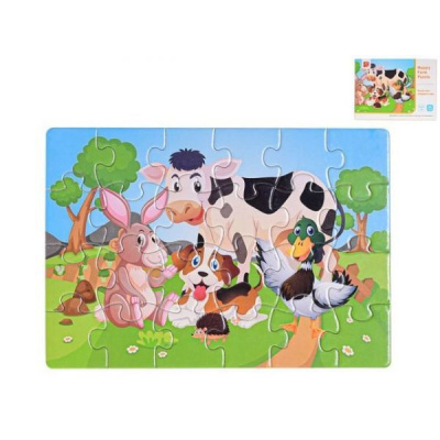 Puzzle dětské 25x17,5cm zvířátka 24dílků v krabičce