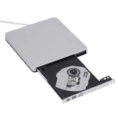 AppleMix Optická mechanika CD / DVD / DVD-RW - externí - USB 3.0 připojení - stříbrná