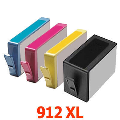 Compatible with HP 912XL, Ink Cartridge Multipack Set 4x CMYBK
