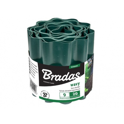 BRADAS Obruba záhonů zelená, 9m, 20cm COLOUR BOX BR-OBFG 0920