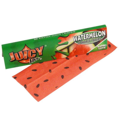 Papírky JUICY JAY'S King Size, Vodní meloun, 1x32 ks (Dlouhé papírky JUICY JAY´S KS, příchuť watermelon. 32ks v balení.)